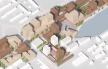 Bird's eye view of the proposed massing for Southmere Village