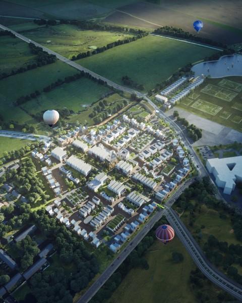 Aerial of Northstowe Phase 2