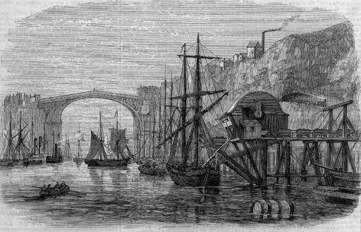 Engraving of Hendon Dock, 1872