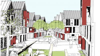 Concept sketch of the Village Amble Concept sketch of the Village Amble