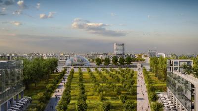 View looking north over the Runway Park